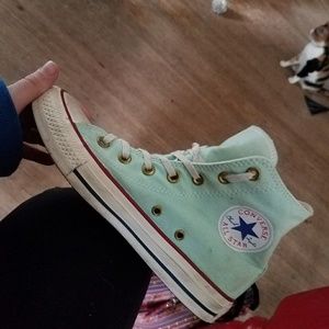 Teal zip up converse size 7 women's
